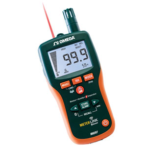 Kontaktloses Messgerät für Feuchte/relative Feuchte mit Infrarot-Thermometer